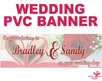 Personalised Wedding PVC Indoor/Outdoor Banner 4 Sizes
