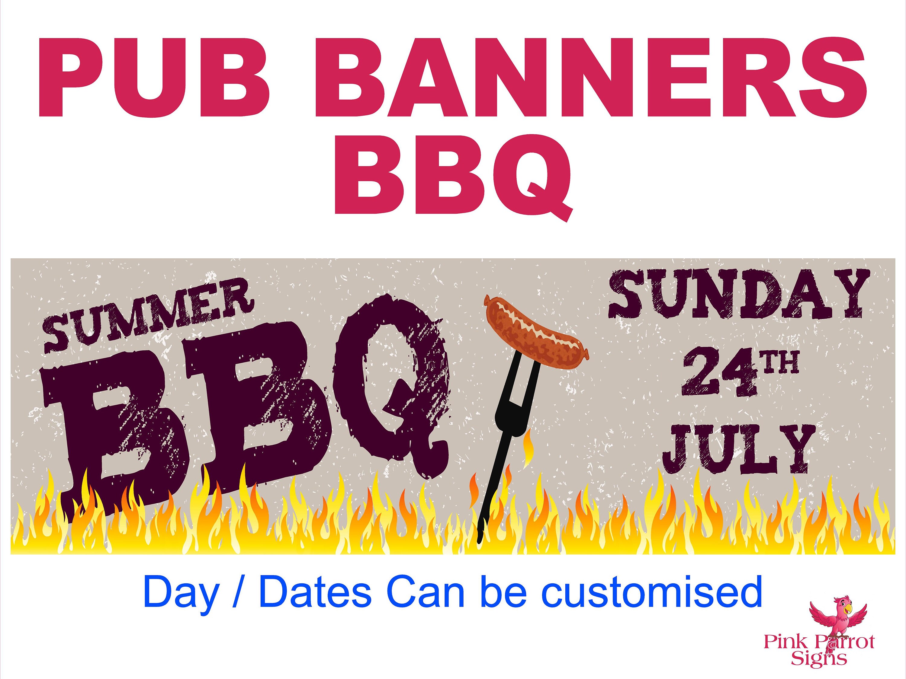 Pub & Bar BBQ Advert PVC Banner in 4 Sizes - Etsy
