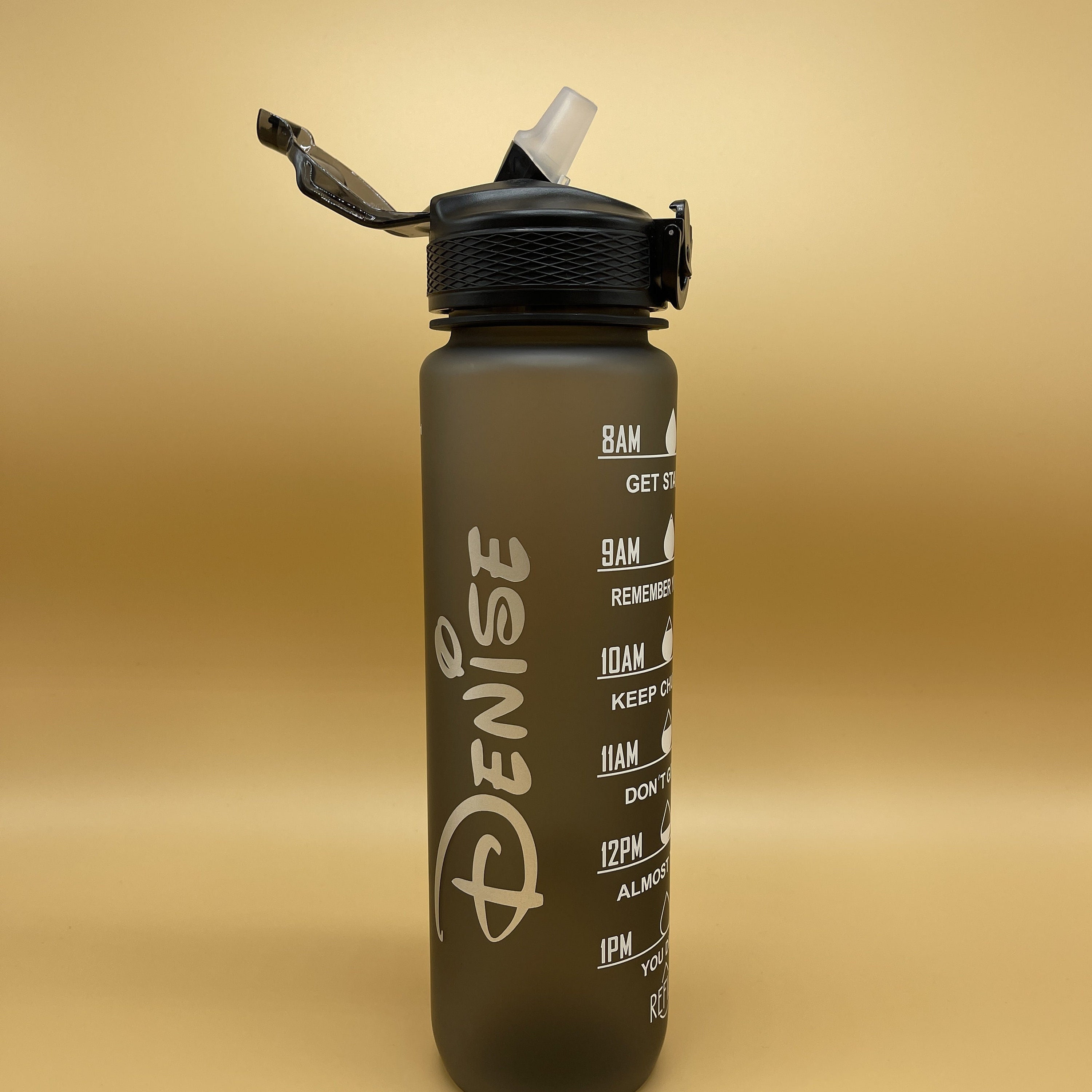 1L Plastic Water Fles Met Tijd Marker 32 Oz Motivatie Herbruikbare
