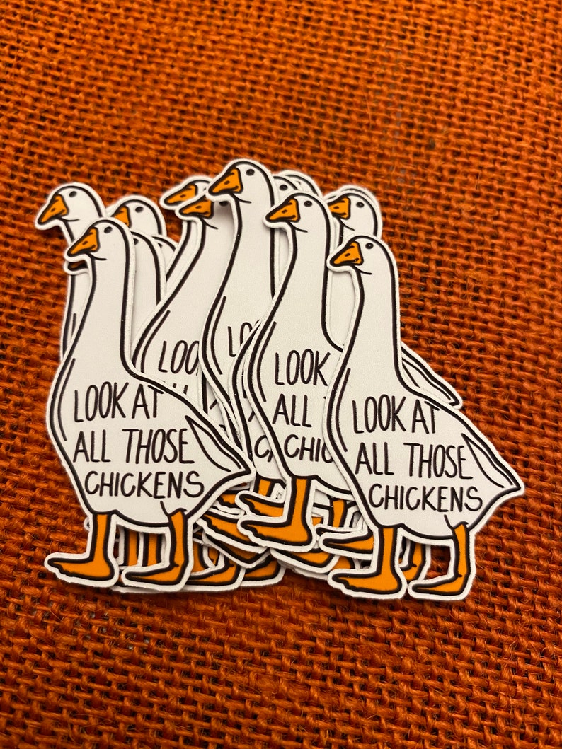Look at All Those Chickens Meme Sticker Vine Matte Die Cut Etsy