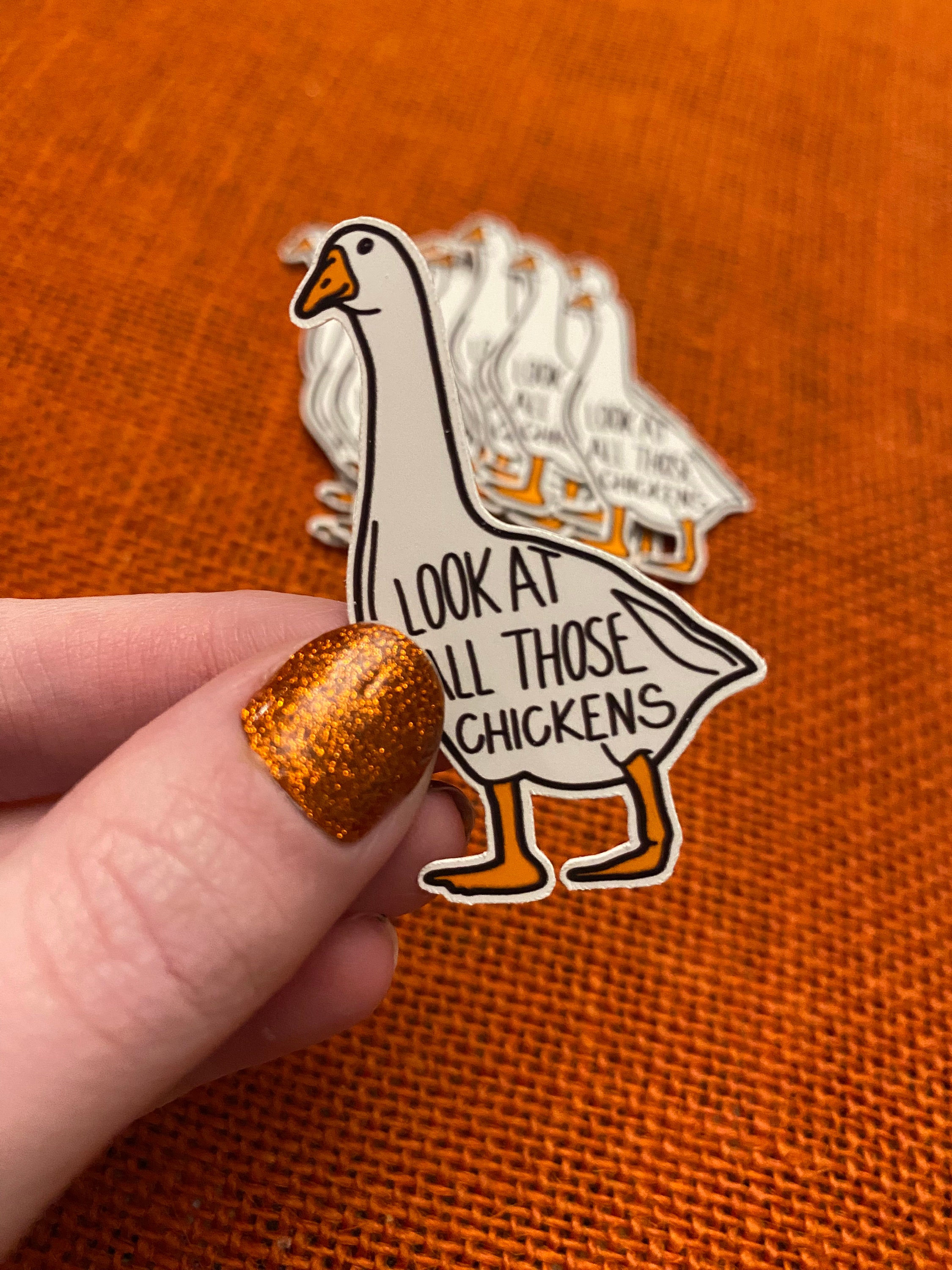 Look at All Those Chickens Meme Sticker Vine Matte Die Cut Etsy