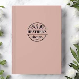 Minimalist Recipe Notebook, Custom Cookbook Gift for Cook, Personalized Kitchen Journal, Family Cookbook Recipes Book Family Recipes Journal
