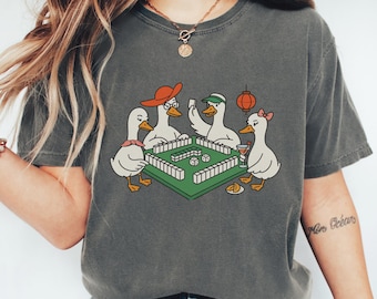 Comfort Colors® Mahjong Shirt, Funny Mahjong Gifts, Silly Goose Mahjong Tee, Mahjong Club Shirt, Mahjong Player Gift