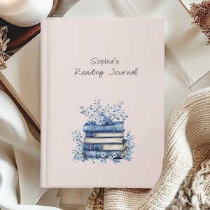 Personalized Reading Journal, Custom Book Lover Notebook, Reading Journal, Literary Gift, Book Tracker, Book Club Gift Daily Reading Journal
