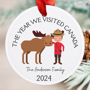 Custom Canada Ornament, Personalized Canada Keepsake, Anniversary Gift Canada Trip Souvenir Acrylic Ornament Canada Christmas Gift Vancouver