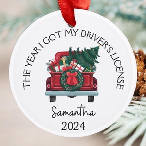 Custom Driver&#39;s License Ornament, New Driver Christmas Gift, Keepsake, Driving Test Keepsake, Gift for Son, Personalized Teenage Driver Gift