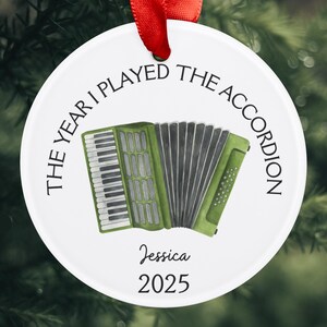 Custom Accordion Ornament, Christmas Gift for Accordion Player Accordionist Birthday Accordion Keepsake Personalized  Gift for Music Teacher