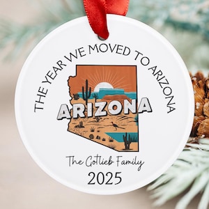 Custom State Ornament, Arizona Christmas Ornament, Moving to Arizona Gift, Custom State Keepsake, Housewarming Gift Ideas, Acrylic Ornament