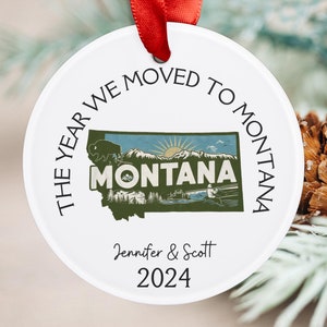 Custom Montana Ornament, Personalized New Home Gift, Custom State Gift, Housewarming Gift, Moving to Montana Keepsake Montana Christmas Gift