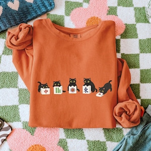 Cmofort Colors Mahjong Sweatshirt, Mahj Jong Lover Gift, Game Night Crewneck