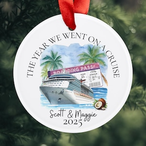 Custom Cruise Ornament, Personalized Vacation Gift for Couples, Family Cruise Trip Souvenir