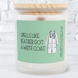 White Coat Candle, Gift for White Coat Ceremony, Graduation Gift, PA White Coat Medical School, Future Doctor Gift, First White Coat Dentist
