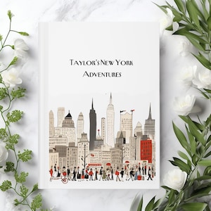 Custom New York Journal, Hardcover Lined Diary, Gift for Traveler, Adventure Journal, NYC Traveling Journal, New York Personalized Notebook