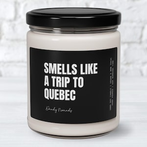 Quebec Scented Candle, Greece Home Decoration, Quebec Vacation Souvenir, Surprise Trip, Canada Themed Gift, Destination Reveal Gift Quebec