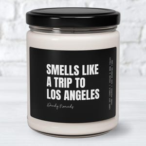 Los Angeles Trip, LA Scented Candle, Smells Like a Trip to California, Vacation Souvenir, Surprise Trip LA, Destination Reveal LA Girls Trip