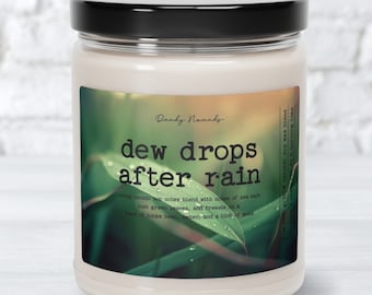 Dew Drops After Rain Candle, Petrichor Candle, After the Rain, Rain Scented Candle, Spring Summer Candle, Rain Scent, Gift for Rain Lovers