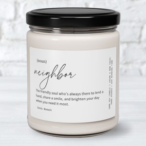 Neighbor Scented Candle, Gift for Neighbor, Housewarming Party Gift, Neighbor Thank You, Neighbor Christmas Best Neighbor Ever, New Neighbor