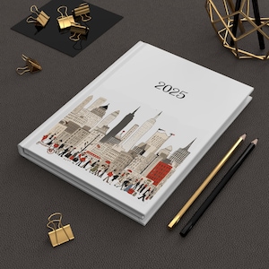 New York Planner 2025, Blank New York Travel Journal, Lined Hardcover Notebook, New York Daily Diary, Gift for Traveler, NYC Travel Notebook
