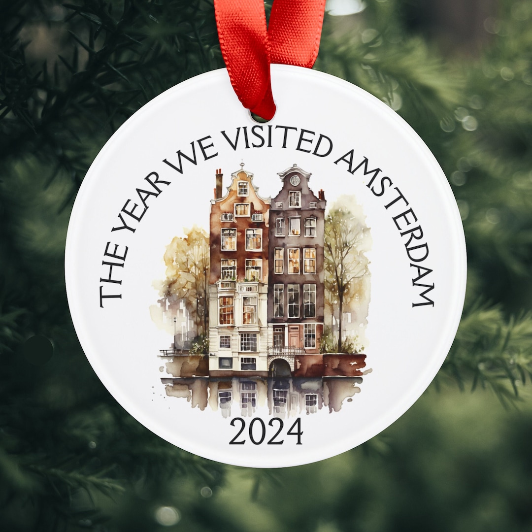 Amsterdam Keepsake, Acrylic Ornament, Amsterdam Christmas Ornament