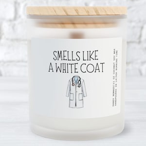 Funny White Coat Ceremony Gift, Frosted Glass Candle Gift for Medical School, PA White Coat Gift, First White Coat Dentist, Pharmacy School