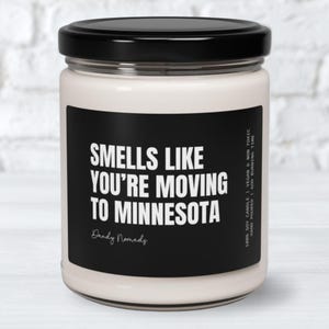 Minnesota Gift, Moving to Minnesota Scented Candle, Gift for Friend Long Distance New Home Realtor Gift for Buyer, Neighbor Moving Gift