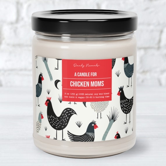 Chicken Mom Gift, Scented Candle, Gift Idea for Chicken Lovers Country Girl Gift Chicken Country Home Decor Farm Home Decor Homestead Decor