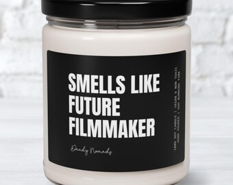 Smells Like Future Filmmaker Candle, Scented Soy Candle, Graduation Gift for Film School Student, Future Director Gift, Movie Lovers Gift