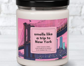 New York Candle, New York Gift for Her, Cute New York Gift, New York City Decor, NYC Surprise Birthday Gift Girls Trip to New York Gift