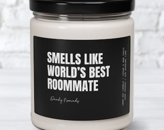 Roommate Scented Candle Gift for Roommate, Birthday Gift for College Roomies, Dorm Room Decor, New Apartment Gift, Dorm Decor for College