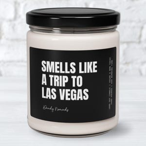 Las Vegas Trip Candle, Las Vegas Vacation Souvenir, Surprise Trip, Las Vegas Souvenir, Las Vegas Gift, Destination Reveal Gift Las Vegas