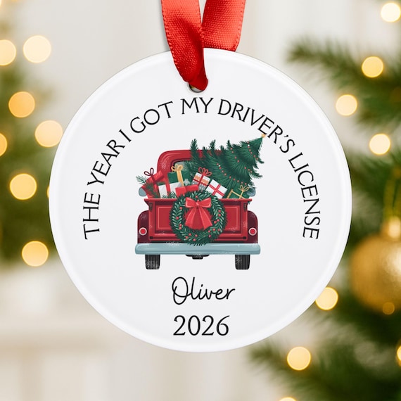 Custom Driver's License Ornament, New Driver Christmas Gift, Keepsake, Driving Test Keepsake, Gift for Son, Personalized Teenage Driver Gift