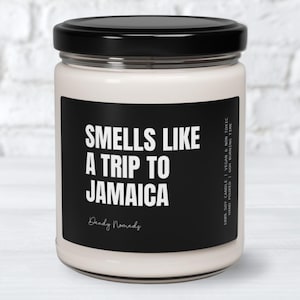 Jamaica Candle, Smells Like a Trip to Jamaica Decor, Jamaica Vacation Souvenir, Travel Jamaica Surprise Birthday Gift, Destination Reveal