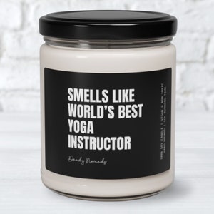 Yoga Instructor Gift, Funny Gift For Yoga Teacher, Scented Candle Gift for Yoga Instructor, Christmas Gift, Birthday Yoga Coach, Home Decor