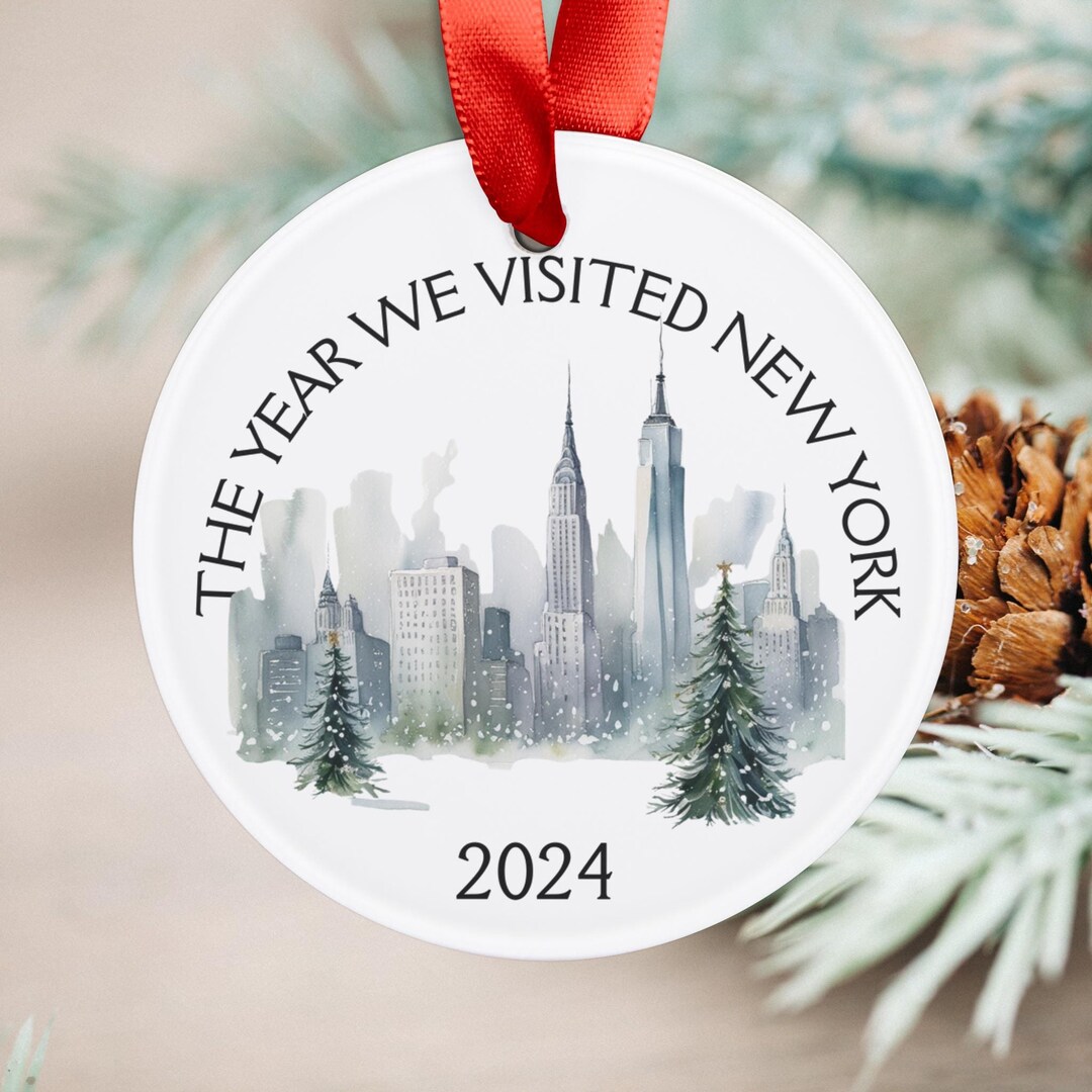 New York Christmas Ornament, Winter in NYC Keepsake Acrylic Ornament