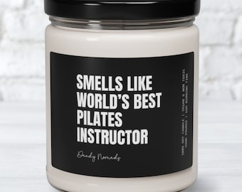 Pilates Instructor Gift Scented Candle Gift for Pilates Teacher Birthday Gift Pilates Instructor Christmas Gift Pilates Instructor Thank You