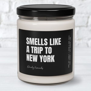 New York Scented Candle, Gift for Travel Lovers, NYC Home Decor, New York City Vacation, NYC Surprise Birthday Trip, Girls Trip to New York
