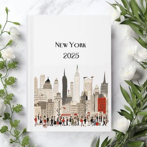 New York Travel Journal, Hardcover Lined Journal, Daily Diary, Gift for Traveler, Adventure Journal, Traveling Journal, NYC Travel Notebook