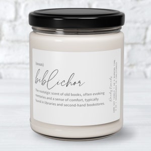 Biblichor Candle Gift for Book Lovers, Smell of Old Books, Bookish Gifts, Book Themed Candle Gift for Reader, Librarian Gift Literary Candle