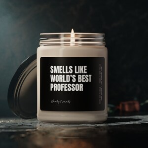 Professor Scented Candle, Gift for Best Professor, Christmas Gift, University Professor Retirement, New Professor Gift, Tenured Professor image 2
