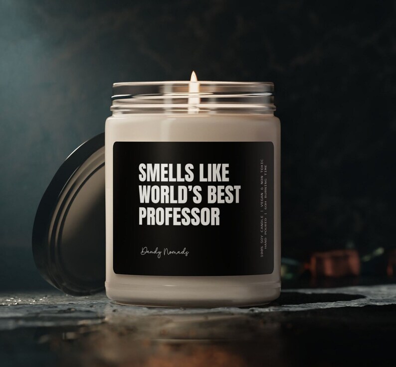 Professor Scented Candle, Gift for Best Professor, Christmas Gift, University Professor Retirement, New Professor Gift, Tenured Professor image 2