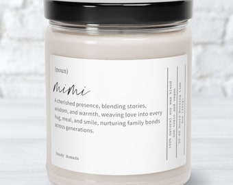 Mimi Candle, Grandma Gift Idea, New Grandma Pregnancy Announcement Gifts, Mimi Birthday Gift, Scented Candle, Mother's Day Gift for Mimi