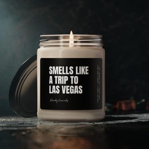 Las Vegas Trip Candle, Las Vegas Vacation Souvenir, Surprise Trip, Las Vegas Souvenir, Las Vegas Gift, Destination Reveal Gift Las Vegas image 2
