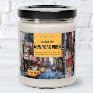 New York Scented Candle, Gift for Traveler, NYC Gift, New York Home Decor, Travel Lovers Gift, New York City Gift Ideas, Moving to New York