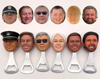 Custom family full face bottle opener, personalised custom beer bottle opener, bottle opener gift for best man group，Customised wine stopper