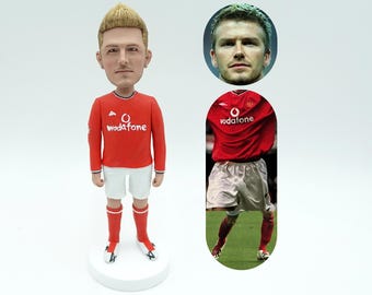 Custom Soccer Player Bobblehead Figurine, Handmade Christmas Gift