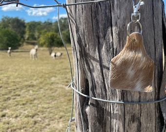 Cowhide keychain