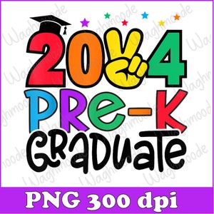 Preschool Graduation 2024 Pre-K Graduate Kids Boys Girls Png, Preschool Graduation Png, 2024 Pre-K Graduate Png, Graduation 2024 Png