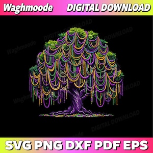 Mardi Gras Tree Beads New Orleans 2025 Festival Png, Mardi Gras Png, Png Files For Sublimation, Digital Download