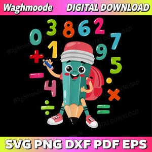 Number Day Numbers Boys Girls Math Pencil Cute Png, Funny Numbers Png, Funny Pencil Number Day Png