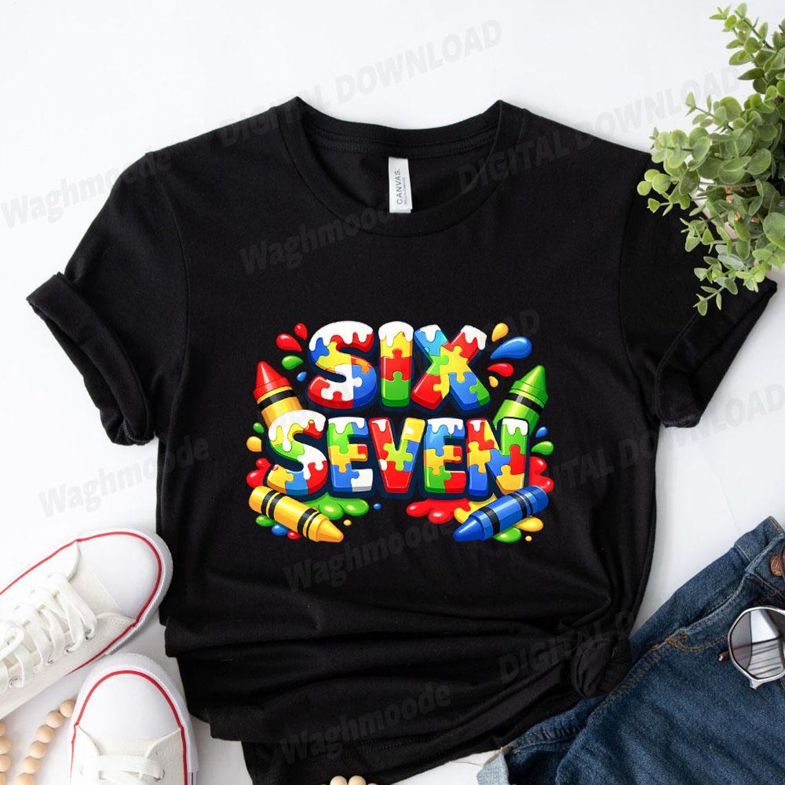 Funny Autism 67 Six Seven Meme Autism Awareness 6 7 Png, Six Seven ...